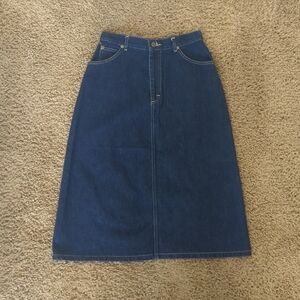 L.L Bean Long Denim Skirt
